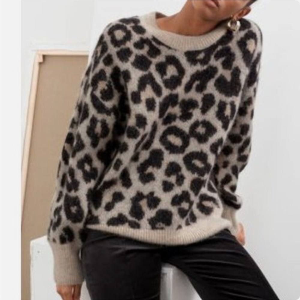 & Other Stories Leopard Print Sweater